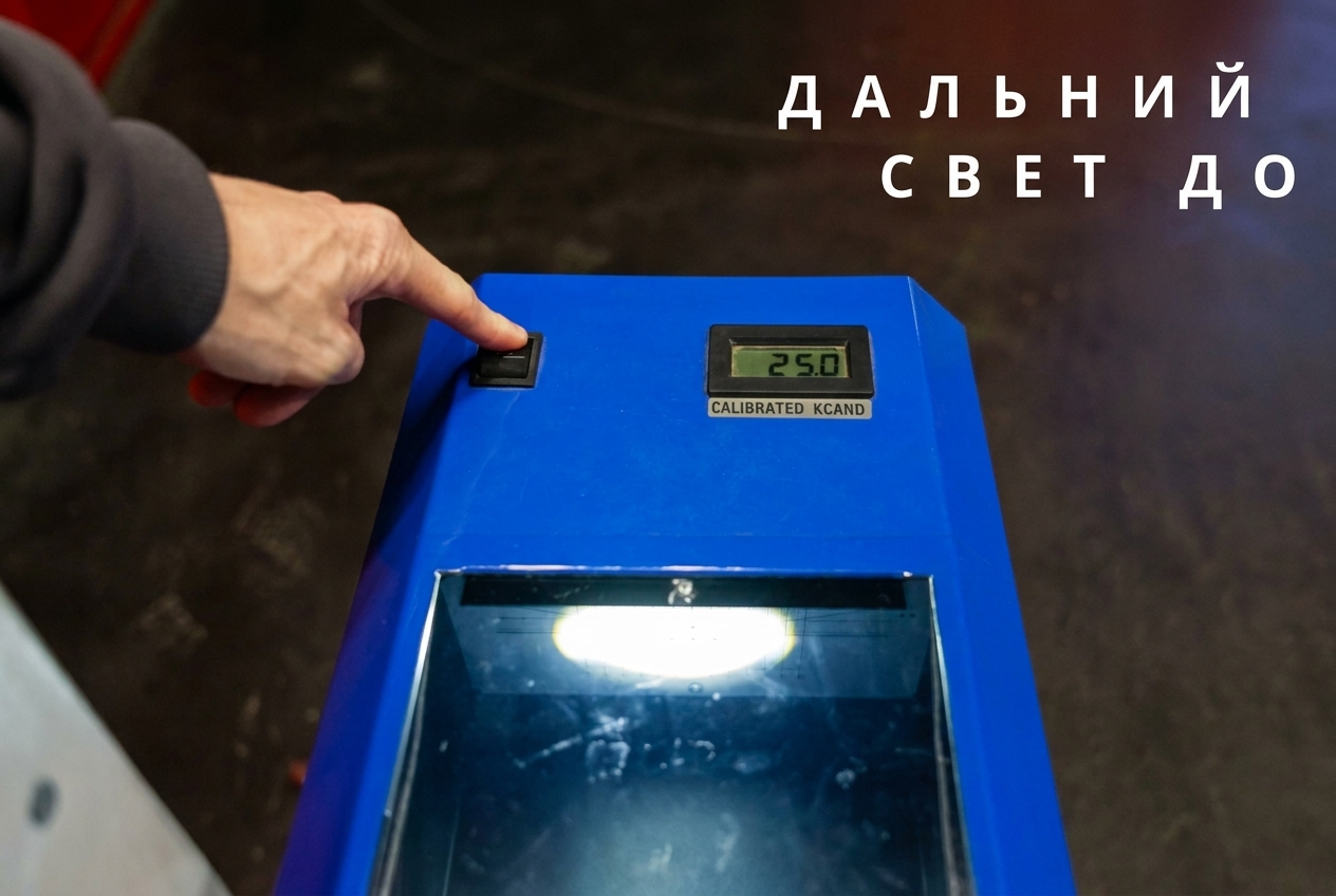 Замер силы дальнего света штатной фары Toyota Camry XV80