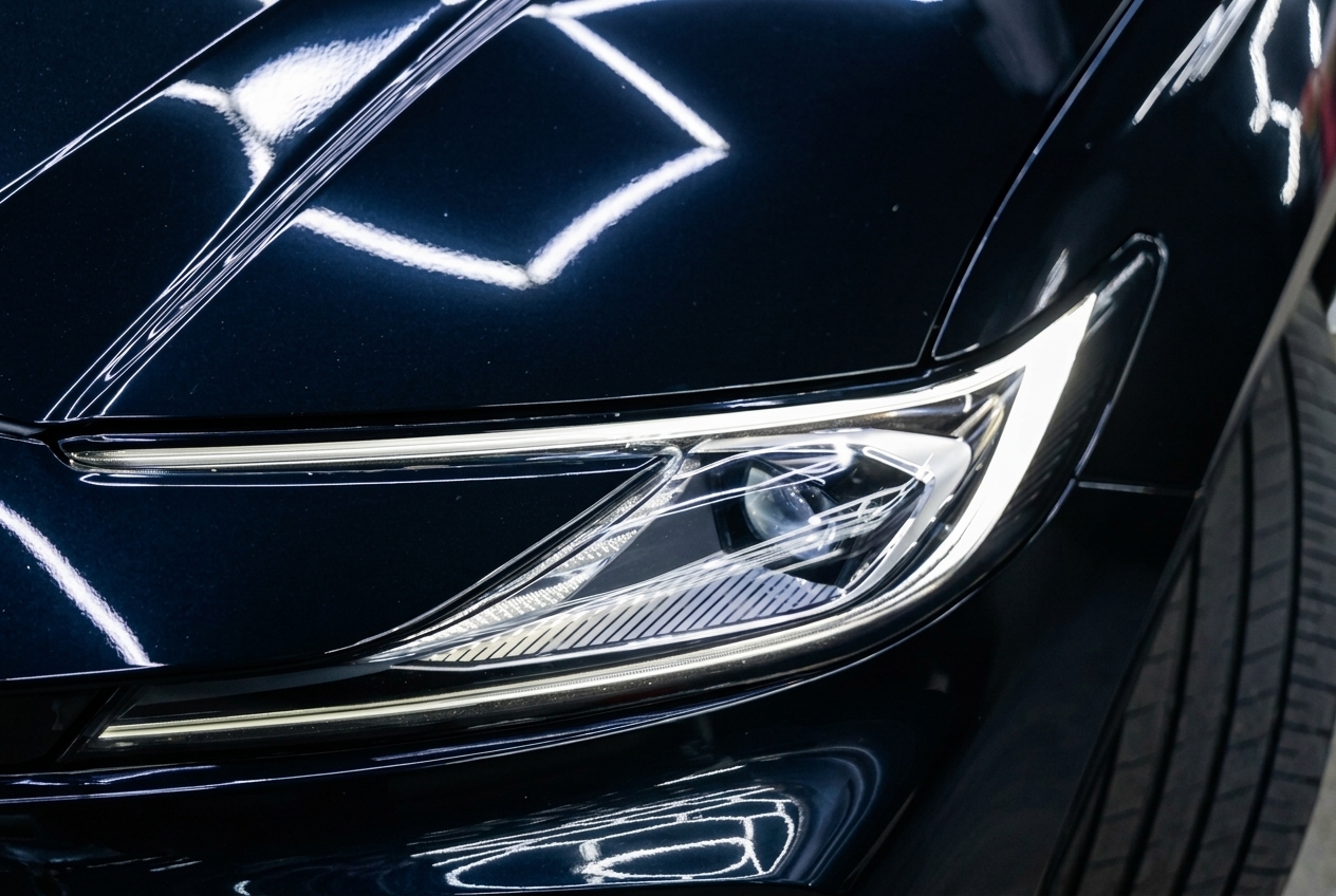 Штатная фара Toyota Camry XV80 до замены линзы