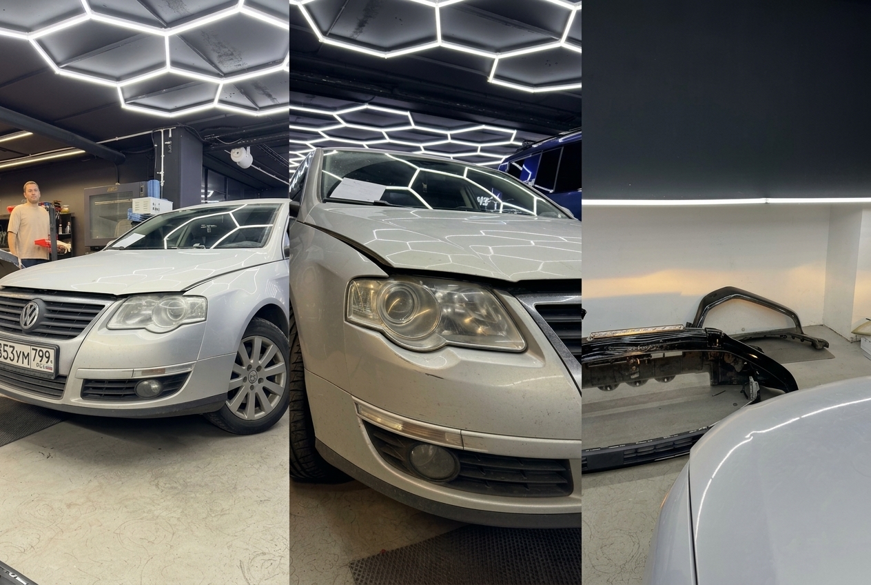 Volkswagen Passat B6: исходное состояние автомобиля и потускневших фар