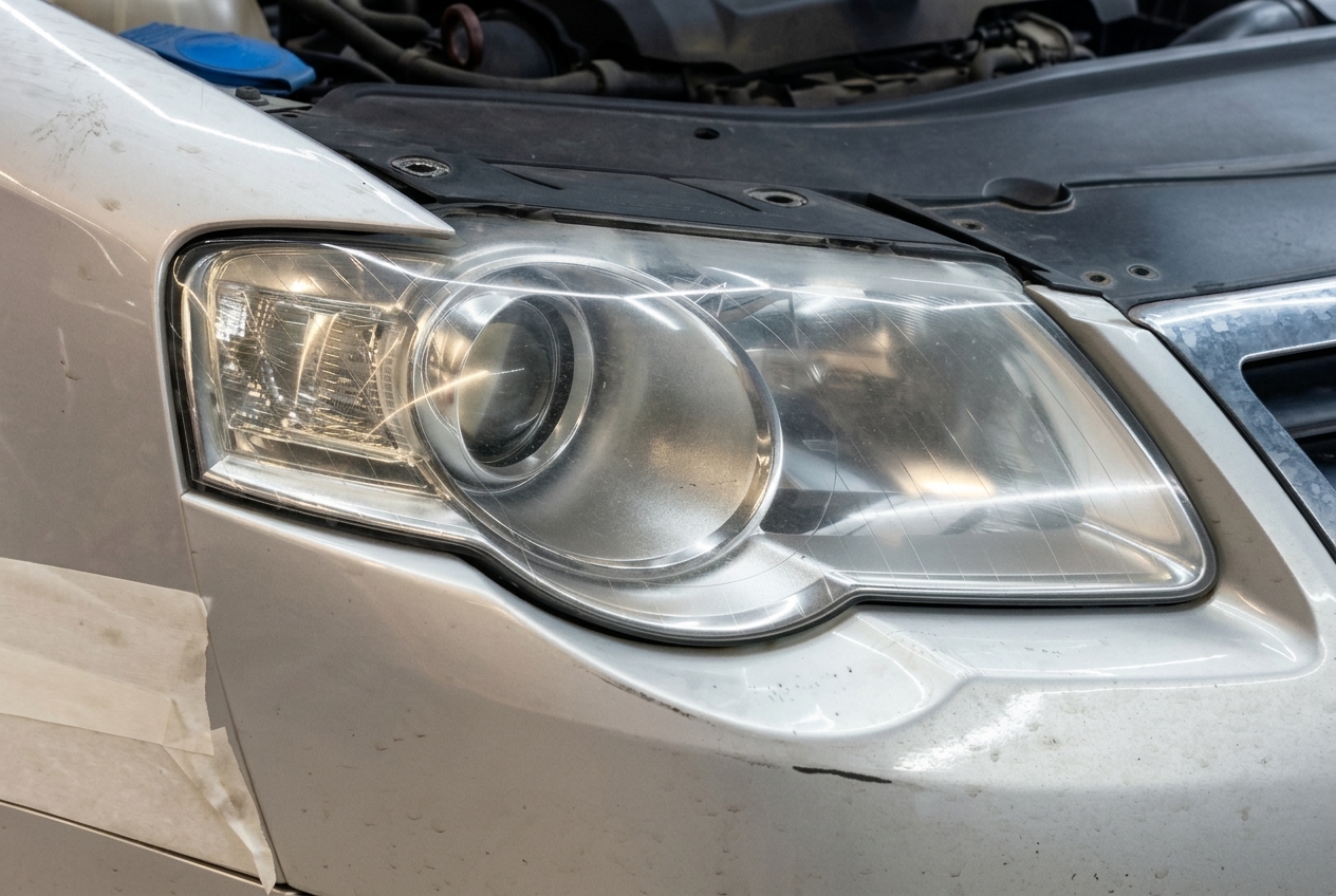 Volkswagen Passat B6: исходное состояние автомобиля и потускневших фар