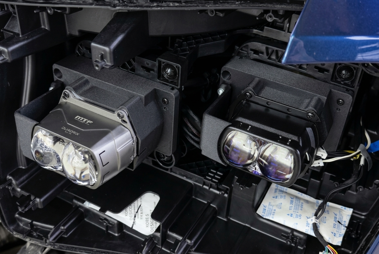 Линза MTF после установки в фару BYD Leopard 5