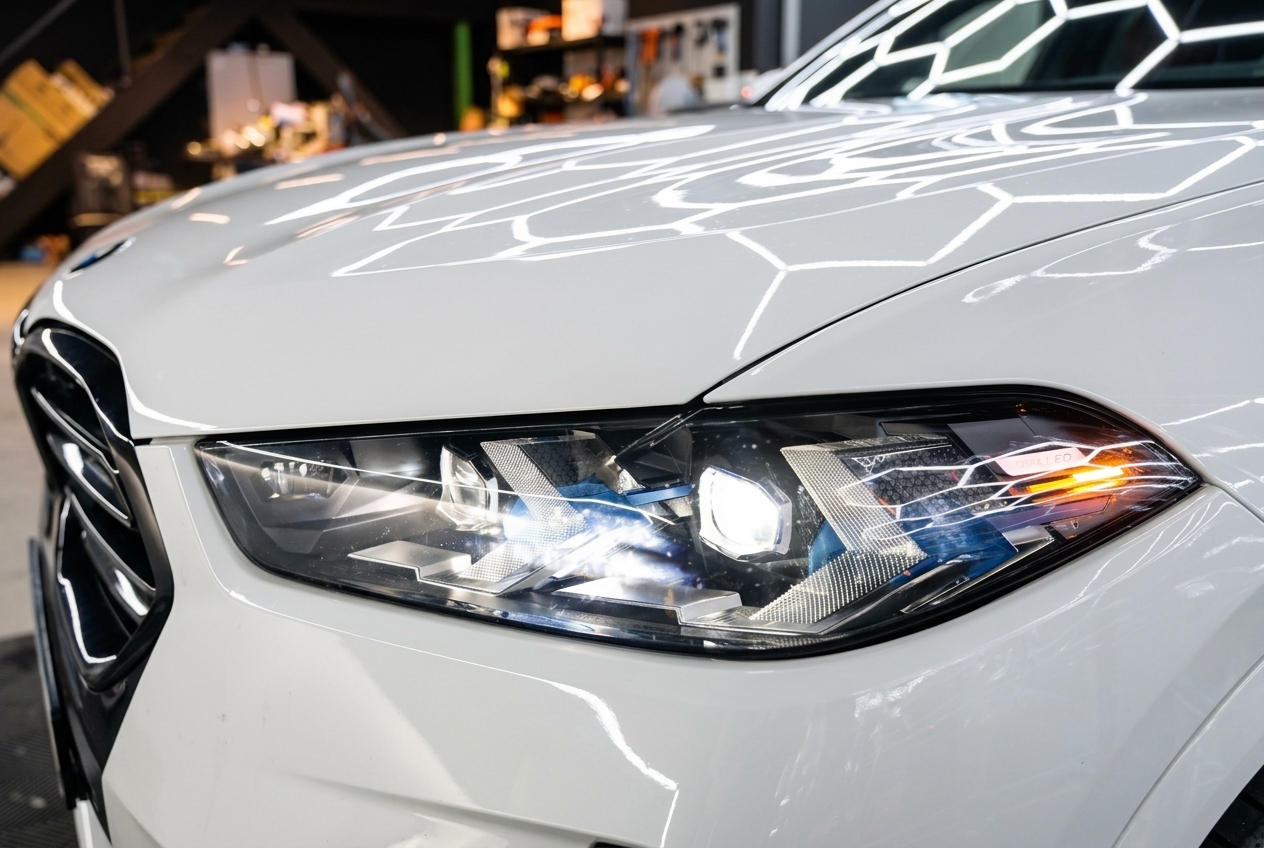 Передняя оптика BMW X5 G05 до доработки ближнего света