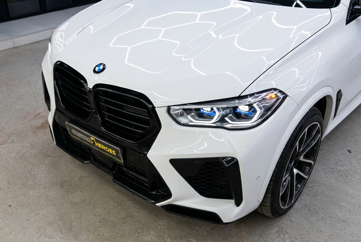 Передняя оптика BMW X5 G05 с новыми линзами после сборки