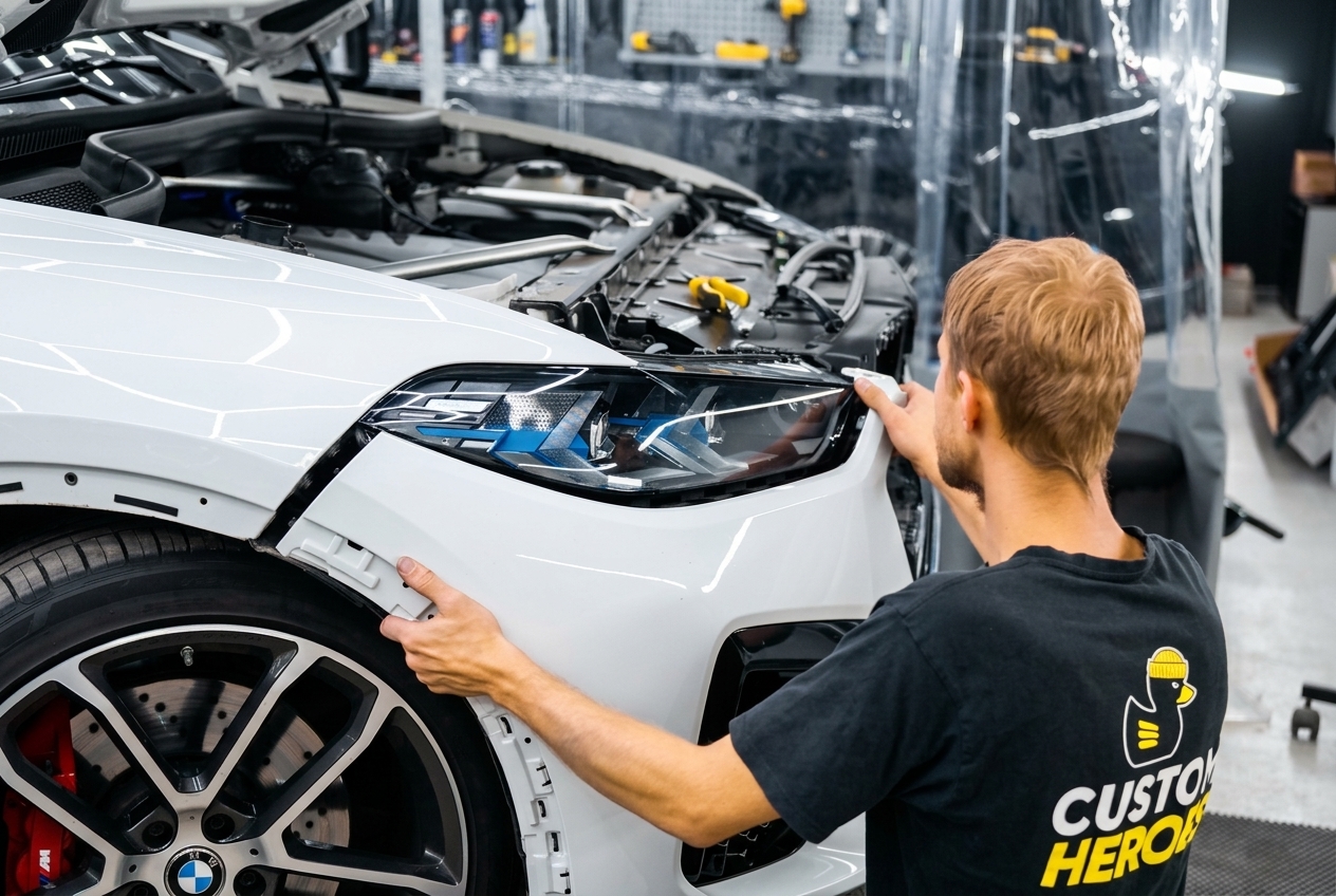Осмотр фары BMW X5 G05 перед демонтажом и установкой линзы