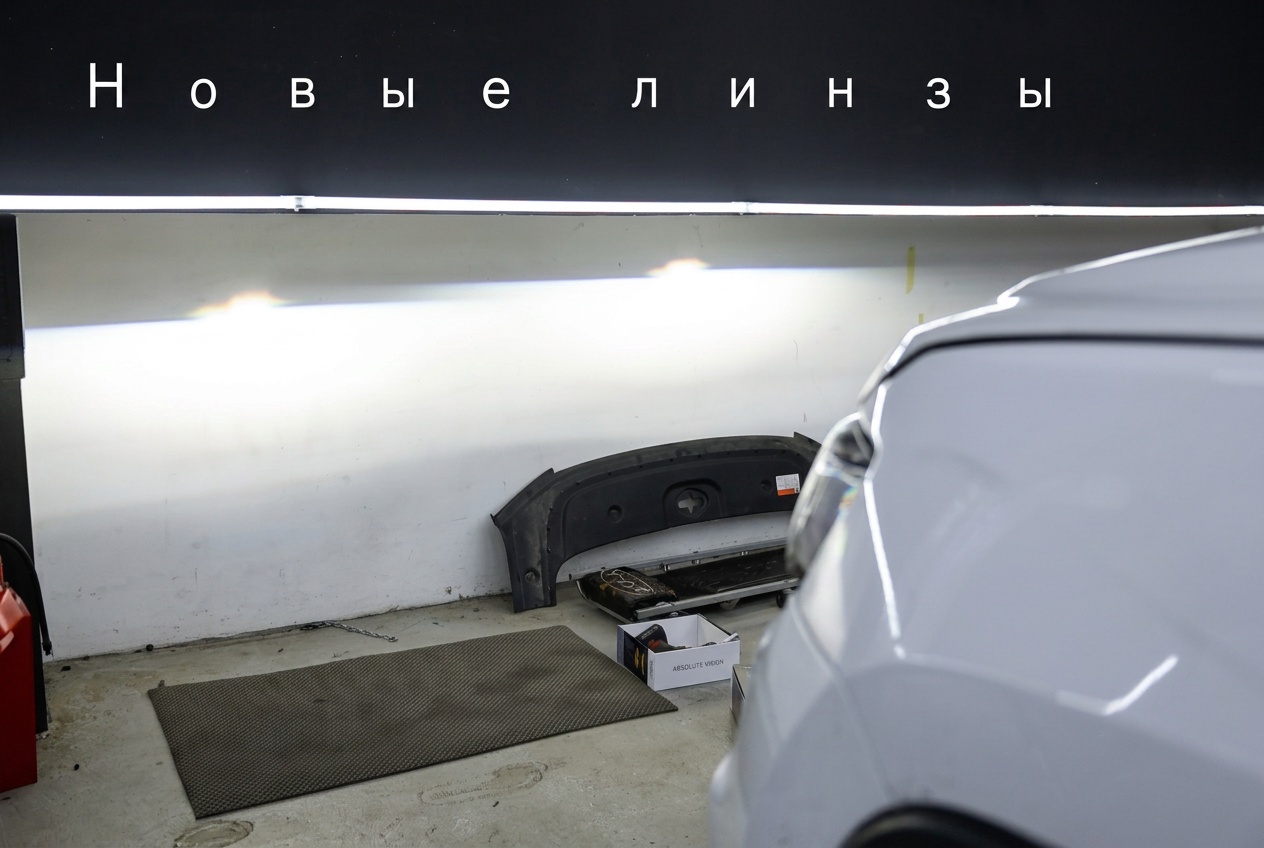 Сравнение силы света фар Jeep Grand Cherokee до и после тюнинга