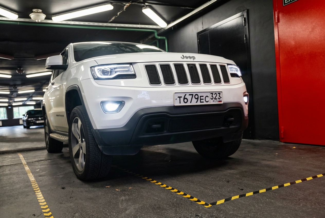 Результат модернизации головного света Jeep Grand Cherokee