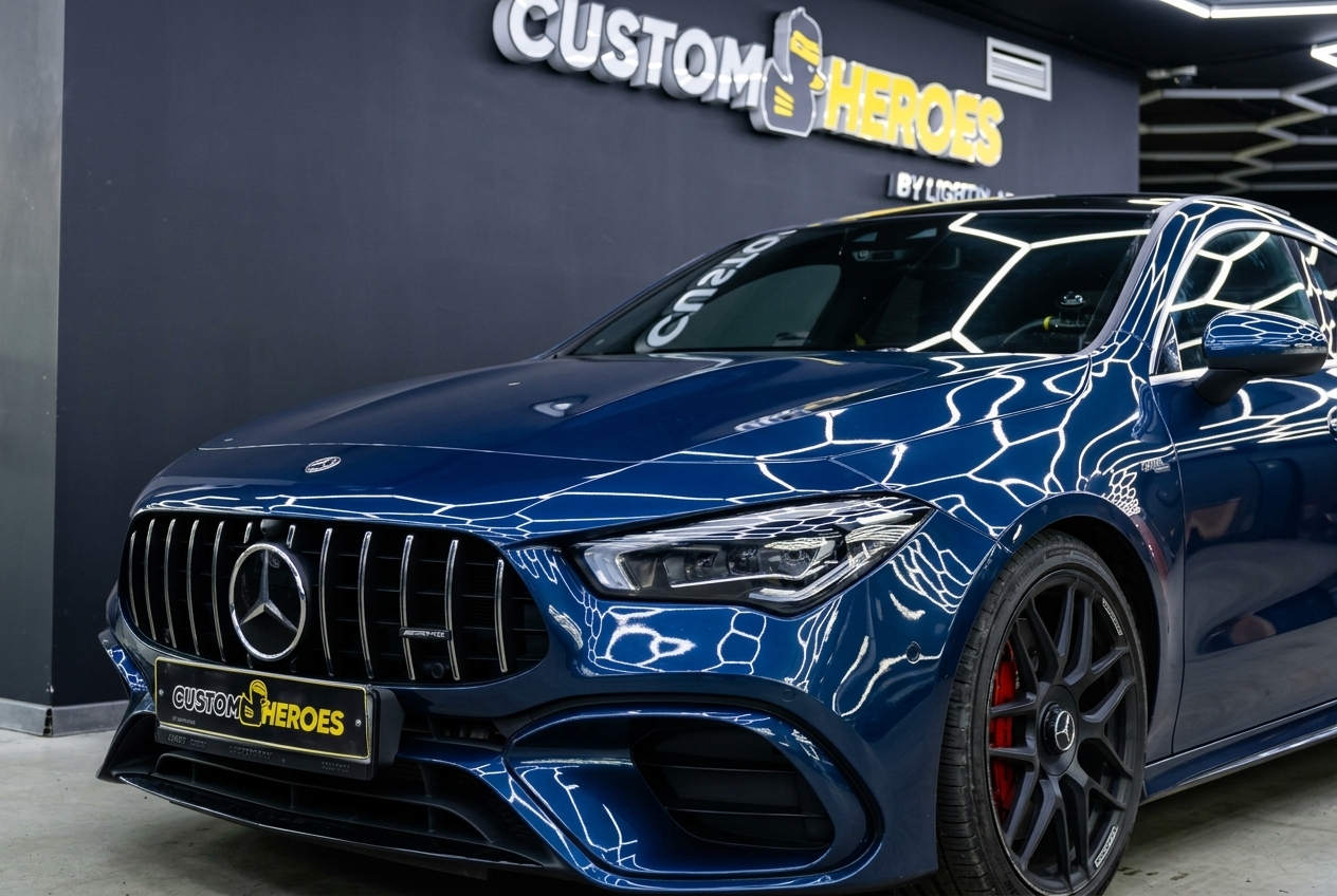Салон Mercedes-Benz CLA 45 AMG до шумоизоляции