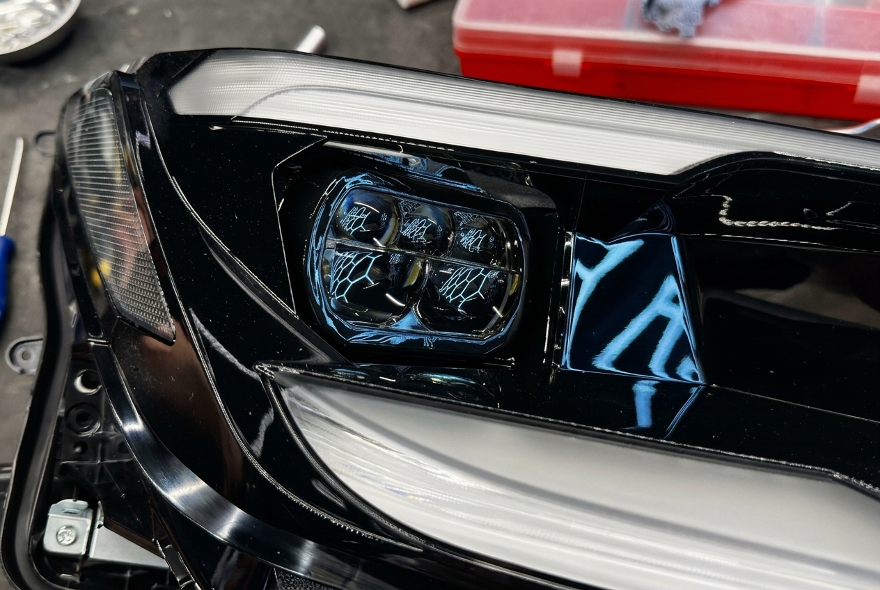 Замена штатных линз и улучшение света Toyota RAV4 XA60 2026 на модули MTF Quadrix