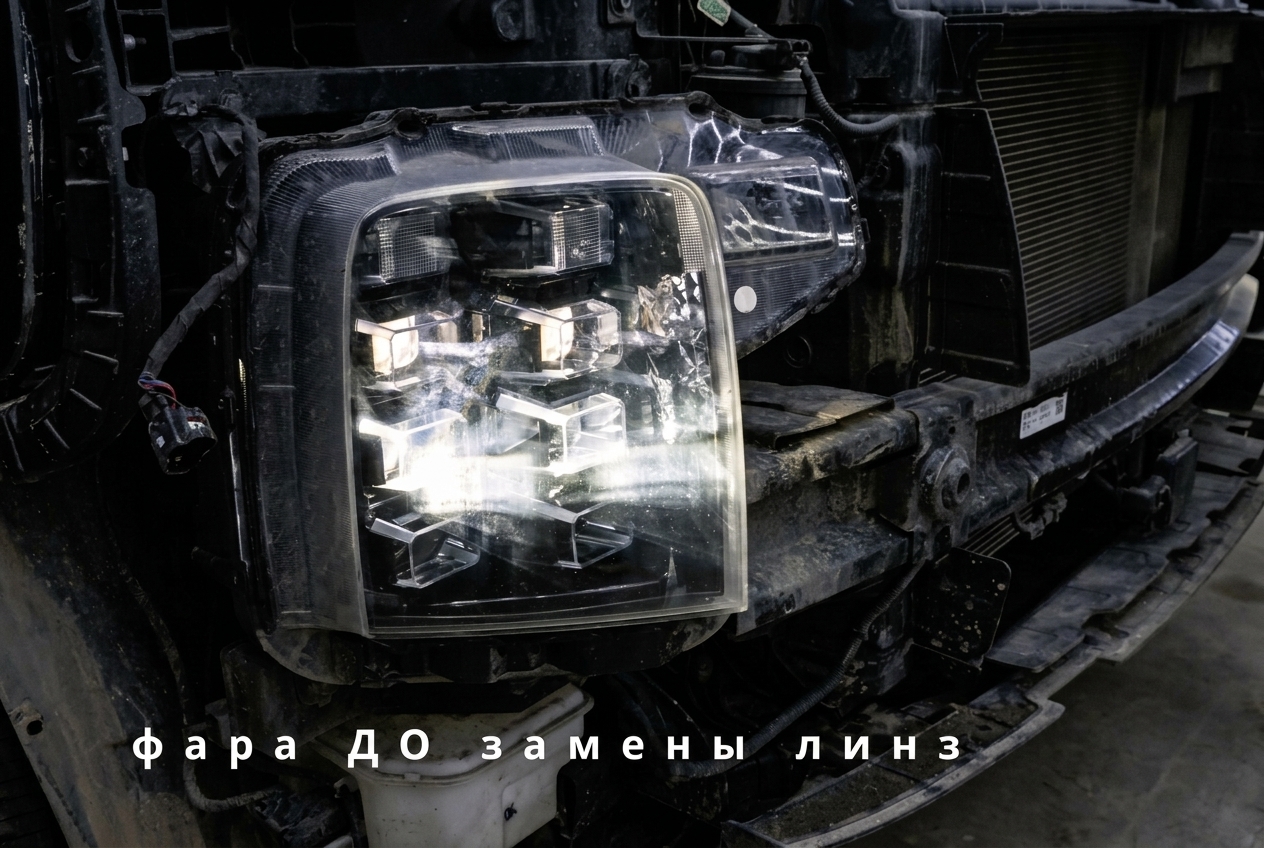 Ремонт и тюнинг фар Hyundai Staria 2025 с линзами MTF Quadrix