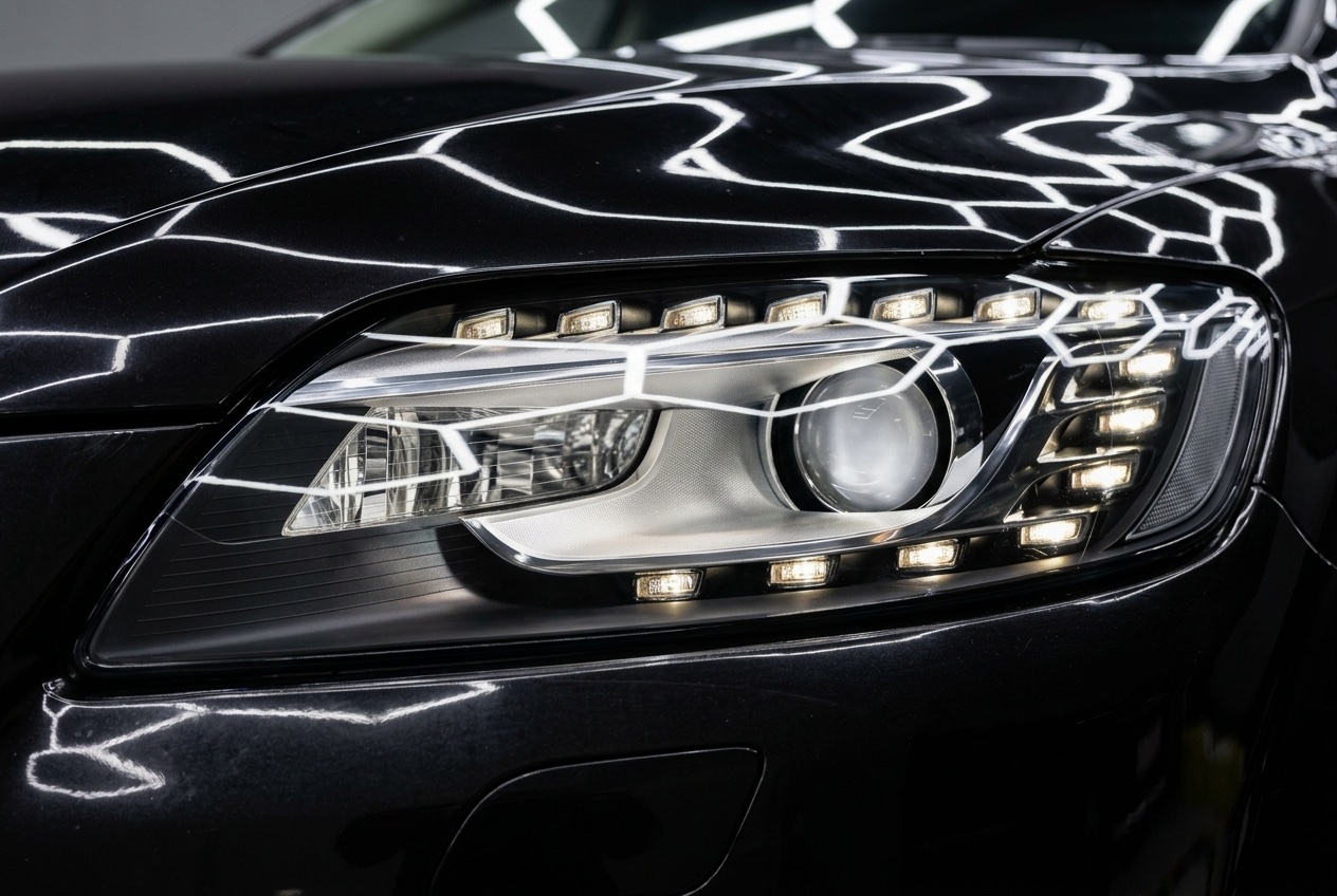 Передняя часть Audi Q7 после восстановления оптики