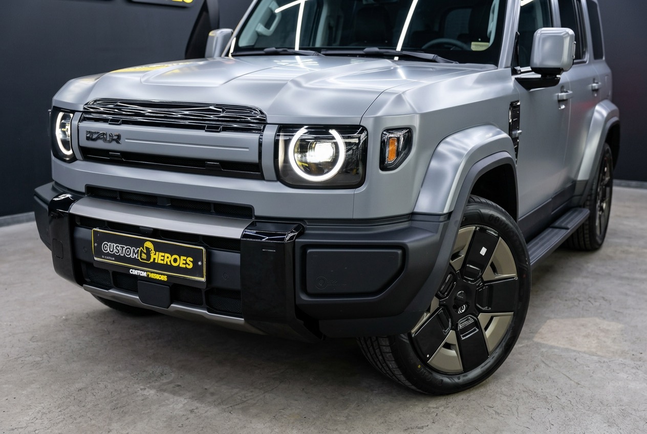 Задняя часть iCar V27 после оклейки полиуретановой плёнкой