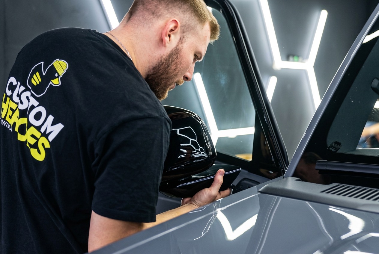 Подготовка краёв кузовных деталей iCar V27 к оклейке