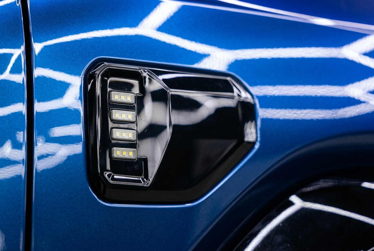 Сине-голубой перелив цветной плёнки на BYD Leopard 5