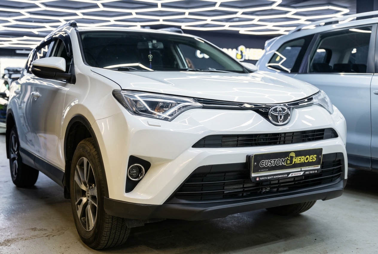 Toyota RAV4 2017 перед ремонтом запотевших фар