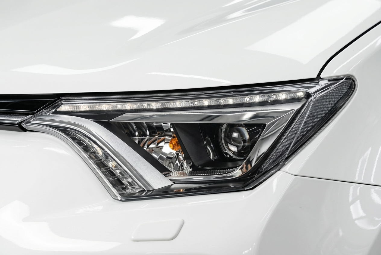 Новые защищённые стёкла фар Toyota RAV4