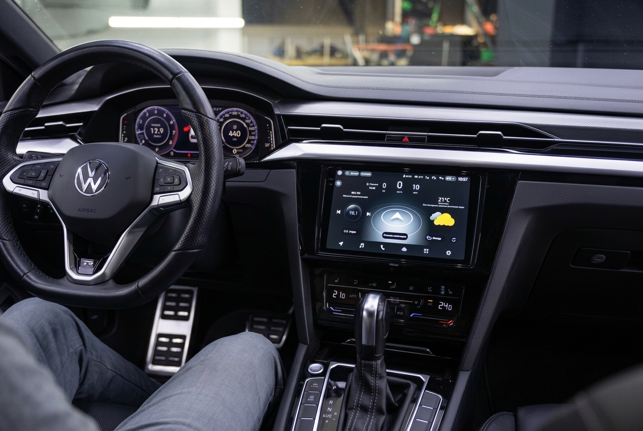 Инсталляция сабвуфера Hertz в Volkswagen Arteon