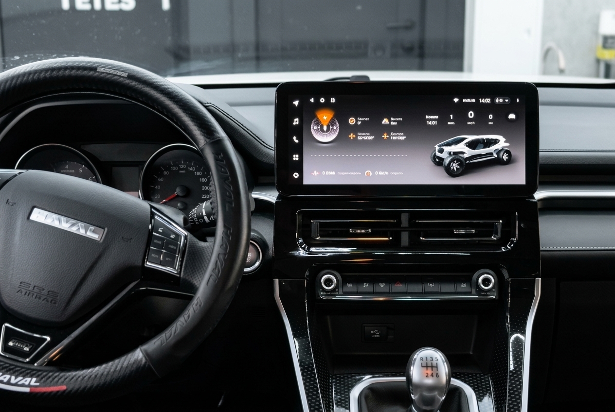 TEYES Lux One 12,3 дюйма после установки в Haval M6