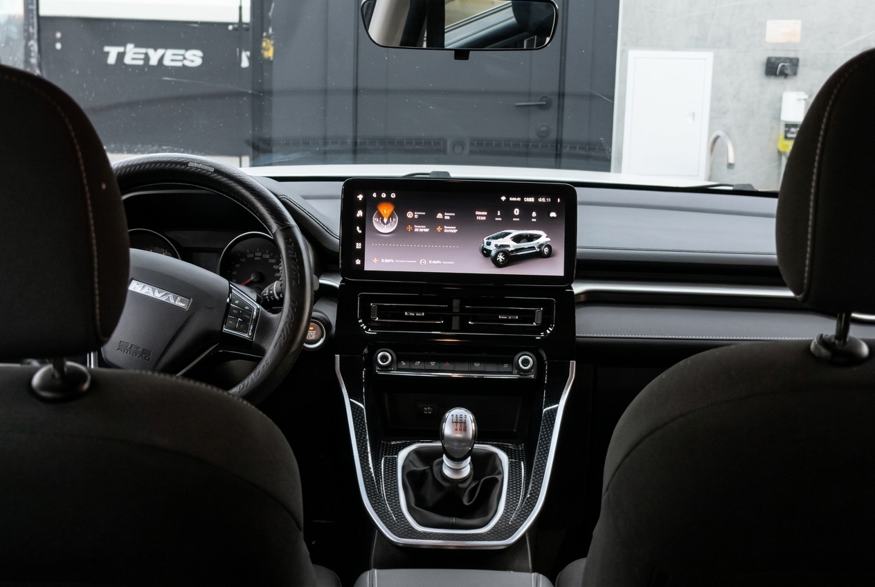 Большой экран TEYES Lux One в интерьере Haval M6